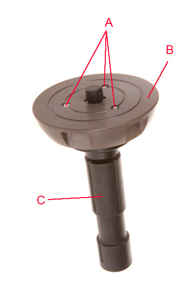 3141 Video Leveler with 100mm Ball and 3/8 stud 