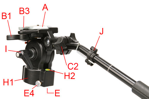 Desmond Boss Adapter Tripod Head Clamp – Female To Male Replacement Mount
